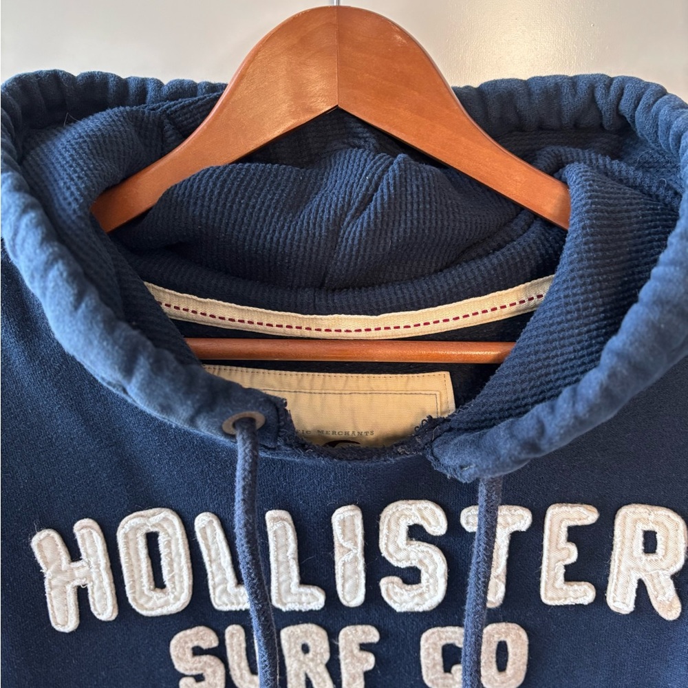 Hollister Dark Blue Hoodie with Logo - Picture 4 of 10